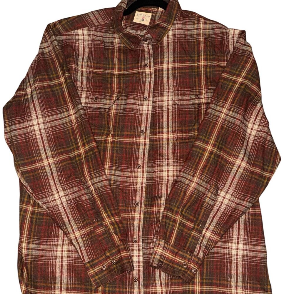 MENS BUTTON UP RED HEAD SHIRT - Picture 2 of 3